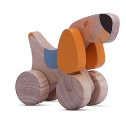 Wooden Dog Wheel Toy 