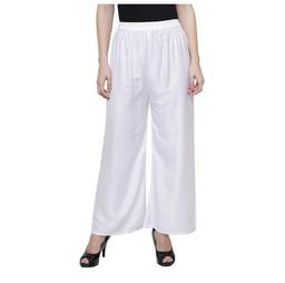 Ladies White Polyester Palazzo