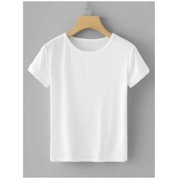 Ladies Round Neck Cotton T Shirt