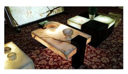 Glass Onyx Center Tables