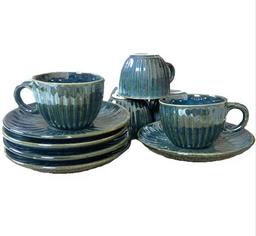 150 ml Ceramic Tea Cup Plate Set