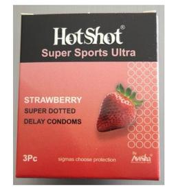 Super Dotted Strawberry Flavour Condom