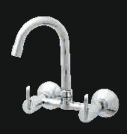 ART Sink Mixer With Swivel 'J' Spout - Wall Mounted