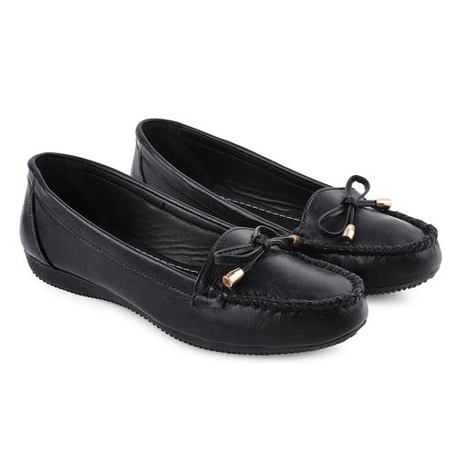 Dollphin Women's Flat Loafer Tre-03 Black