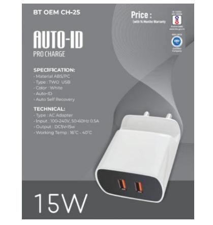 Auto ID Pro Charge 15W