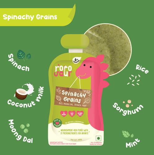 Spinachy Grain Puree