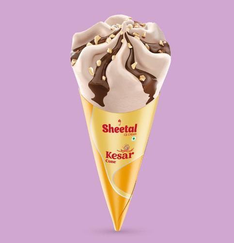 Kesar Ice Cream Cone