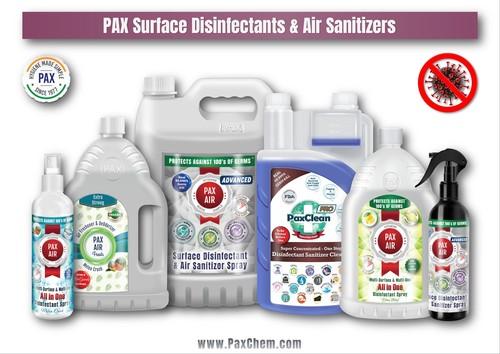 PaxChem Surface Disinfectants & Air Disinfectant Sanitizers Fumigants