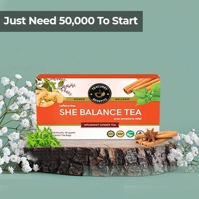 Teacurry PCOS PCOD Tea Box - She Balance Tea Box to help with Hormone, Period and Weight