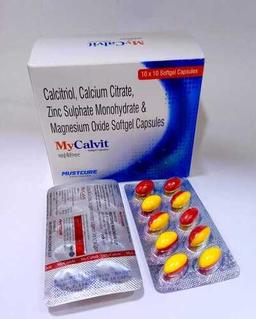 Calcitriol 0.25 mcg Calcium Carbonate 425 mg Zinc Sulphate Monohydrate 20mg Magnesium Oxide 40 mg
