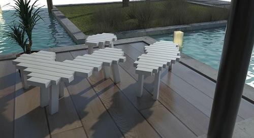 POOLSIDE BENCH